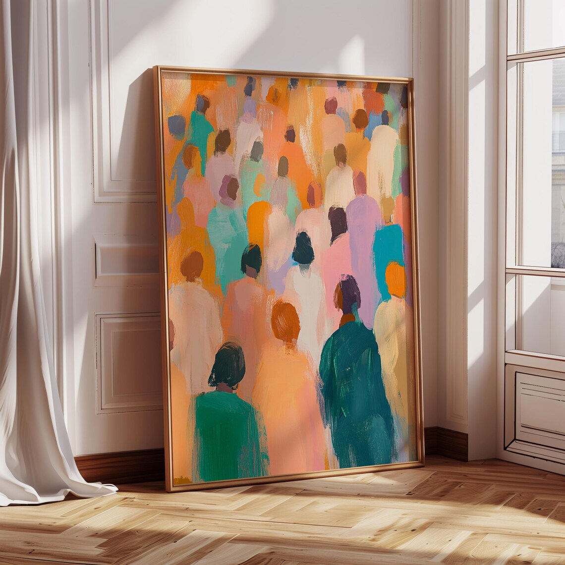 Abstract Crowd Movement, Expressionist Painting
