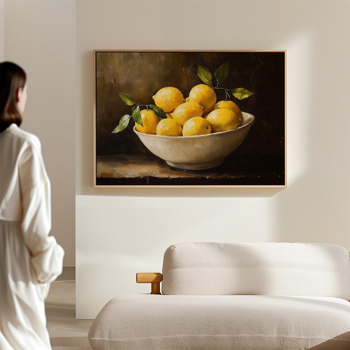 Vintage Lemon Still Life, Rustic Kitchen Art Print - Image 2