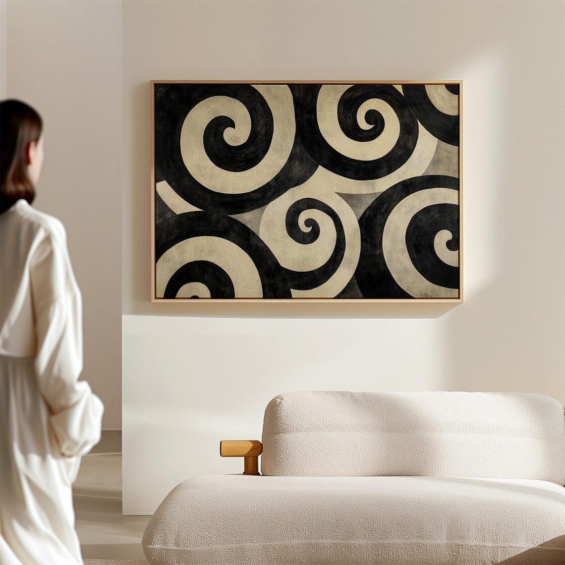 Abstract Black And White Spiral Pattern - Image 4