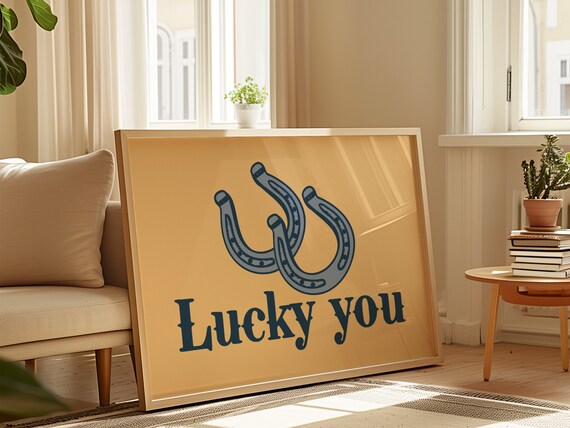 Lucky You Boho Minimalist Positive Affirmation