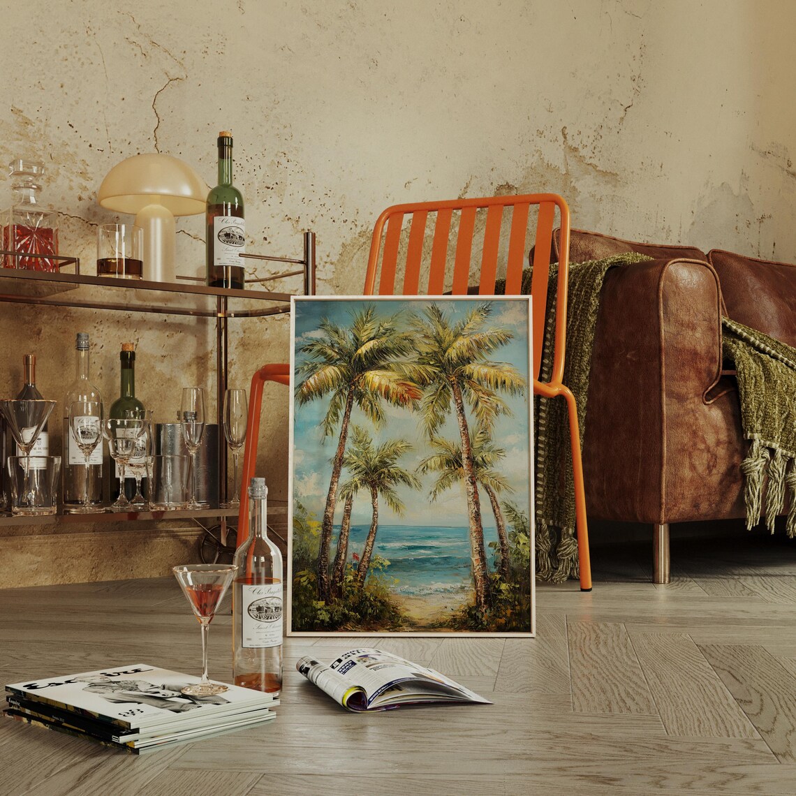Tropical Palm Tree Beach, Coastal Ocean View - Image 2