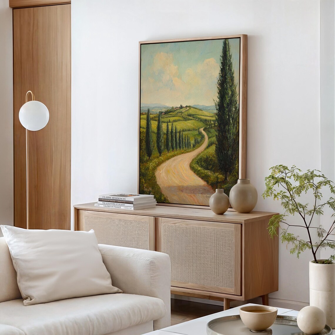 Tuscan Countryside Landscape, Rustic Mediterranean Decor - Image 5