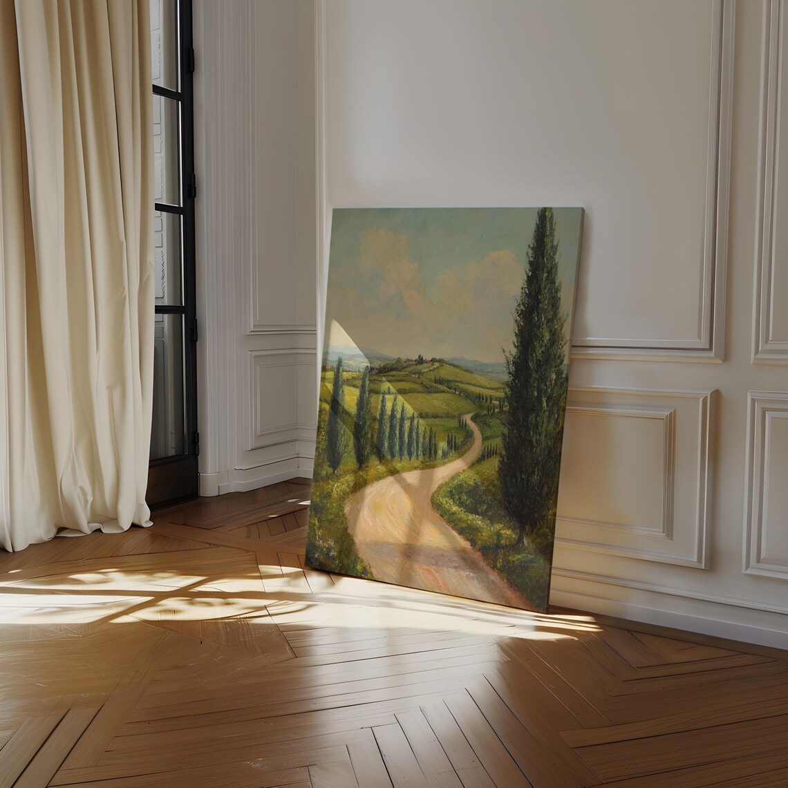 Tuscan Countryside Landscape, Rustic Mediterranean Decor - Image 2