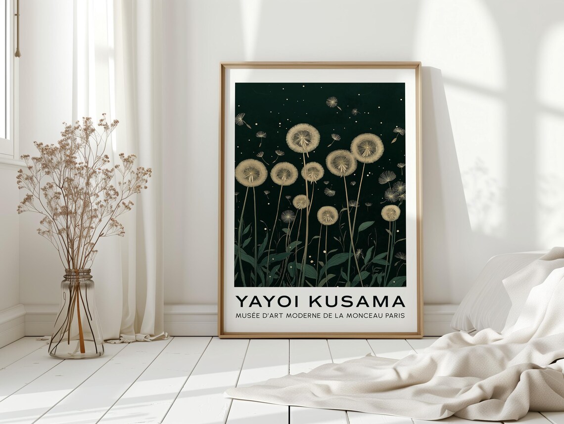 Yayoi Kusama Inspired Dandelion, Botanical Art Print - Image 2