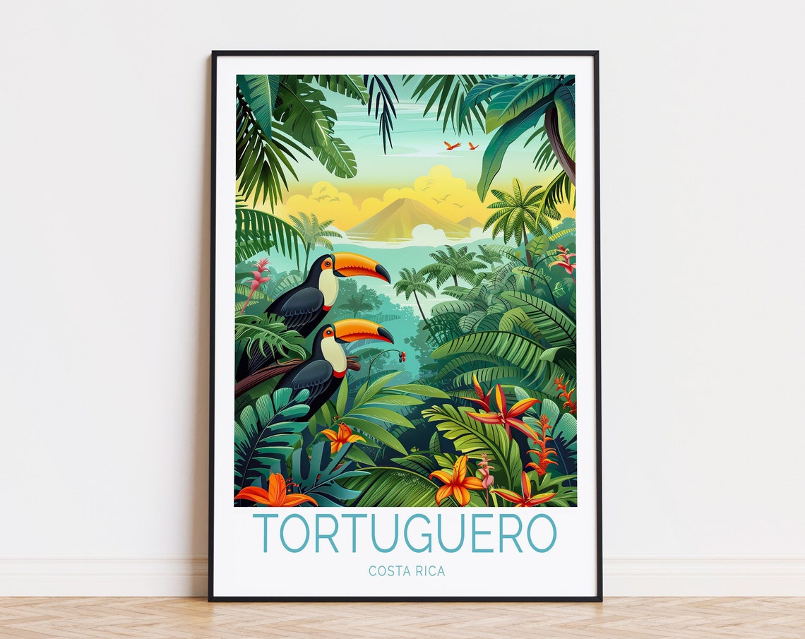 Tortuguero Costa Rica Poster Costa Rica Wall Art Tortuguero Travel Print Home Decor Personalised Gifts Wedding Present