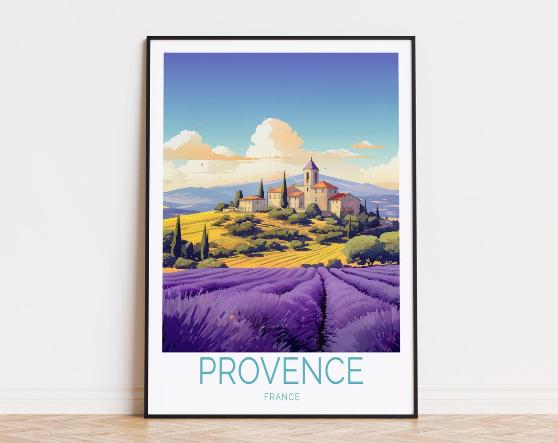 Provence Travel Print France Provence Wall Art France City Poster Personalised Gifts Birthday Gifts Wedding Gifts