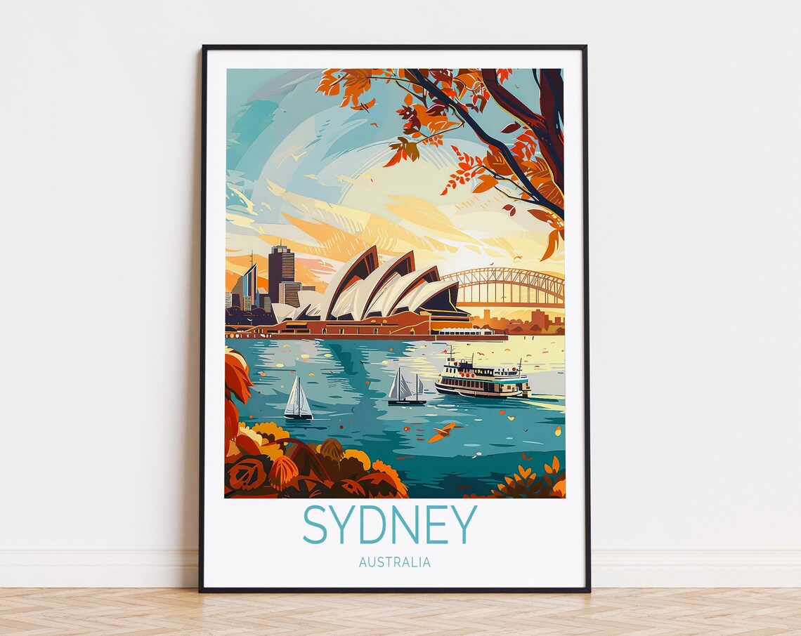 Sydney Australia Birthday Gifts Travel Poster