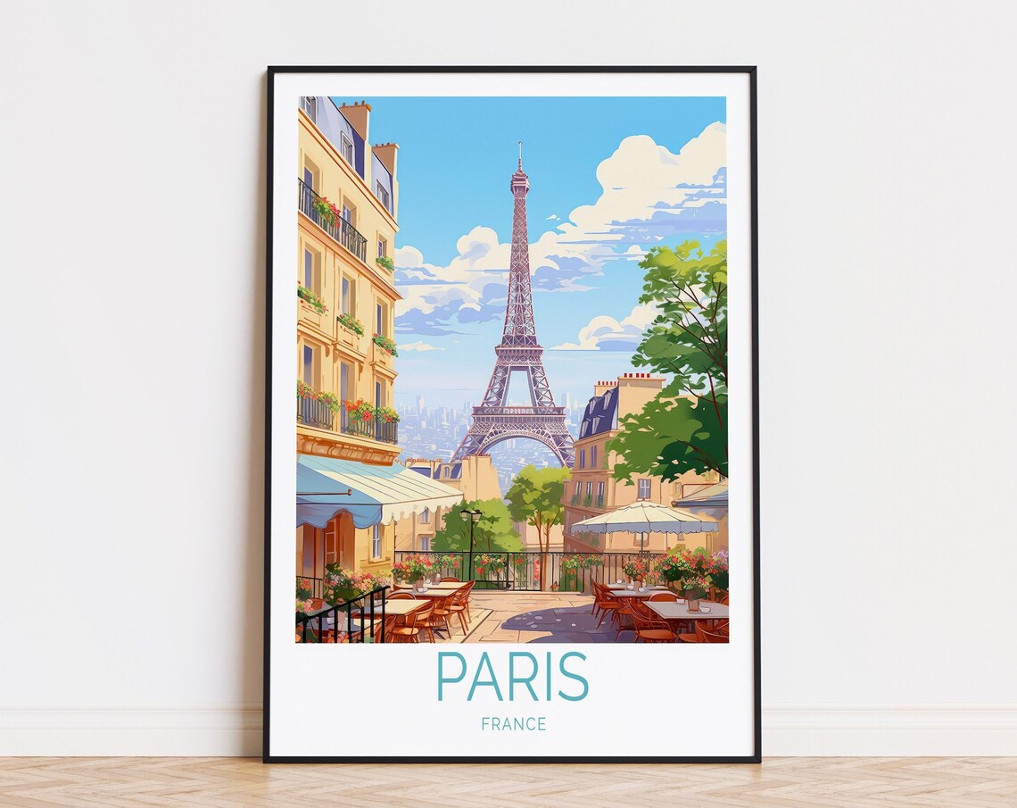 Paris City Travel Poster, France Travel Poster