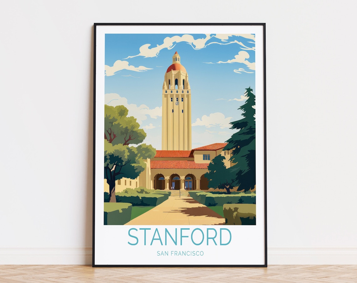 Stanford Travel Poster San Francisco Wall Art Stanford San Francisco Personalised Gifts Birthday Gifts Wedding Gifts