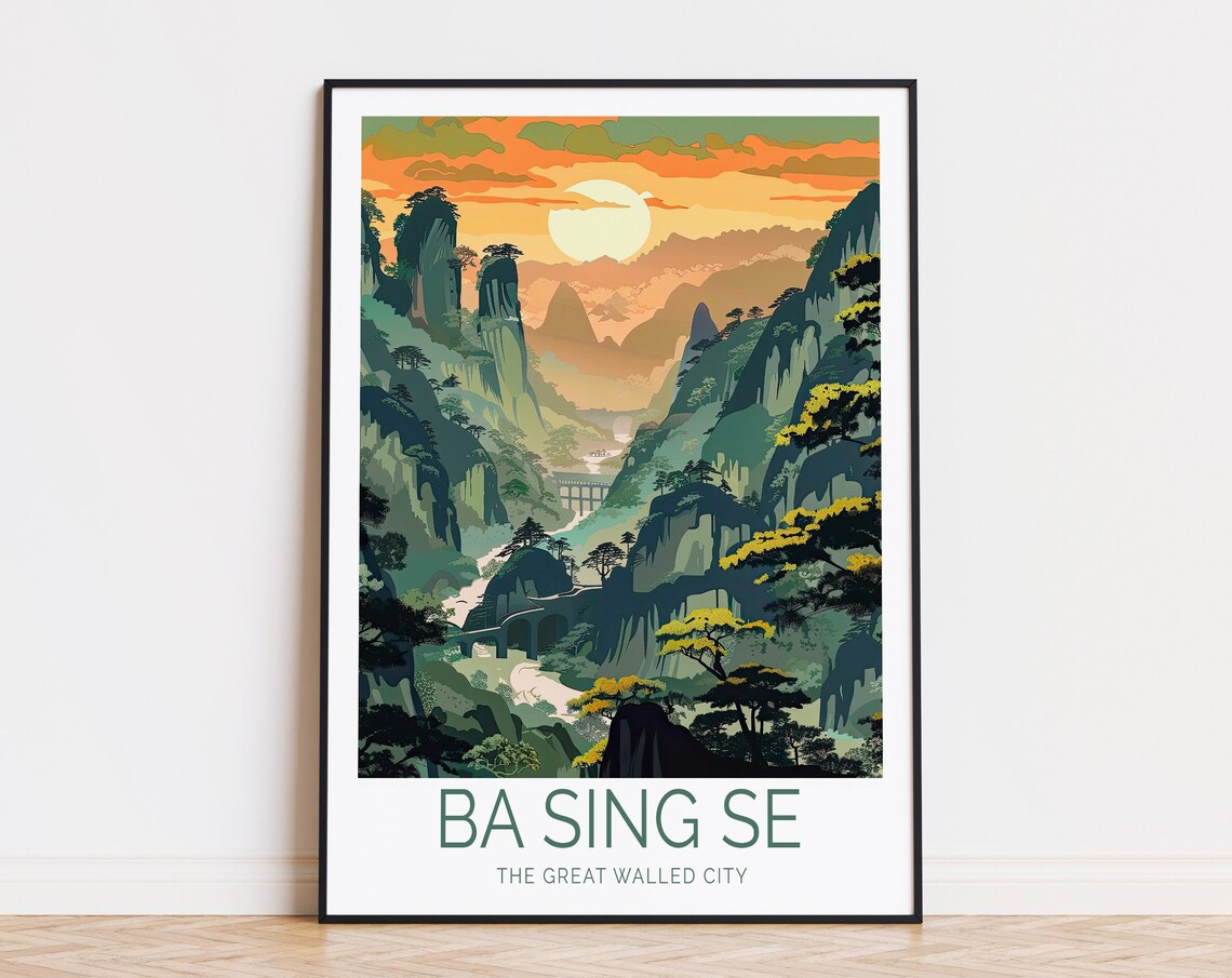 Ba Sing Se Travel Poster, Earth Kingdom Capital