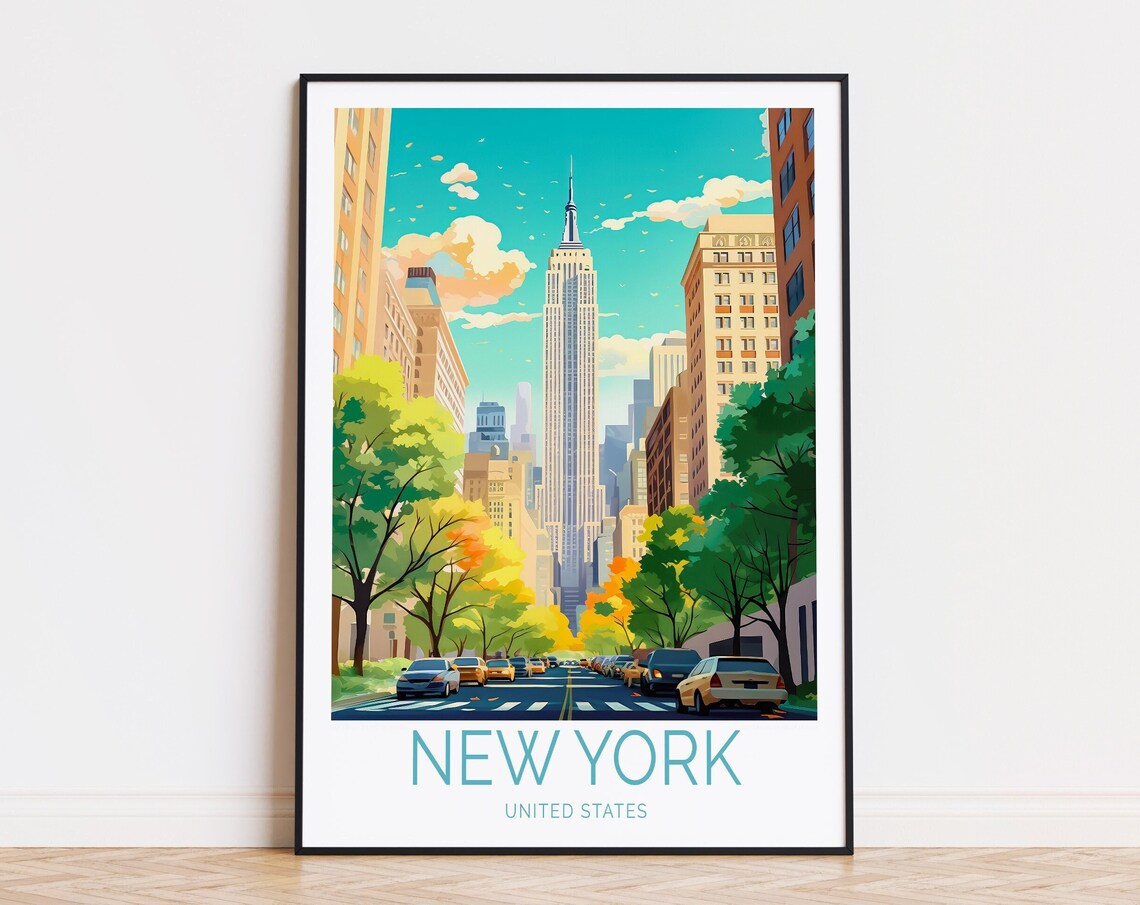 New York Birthday Gifts Wall Art Print