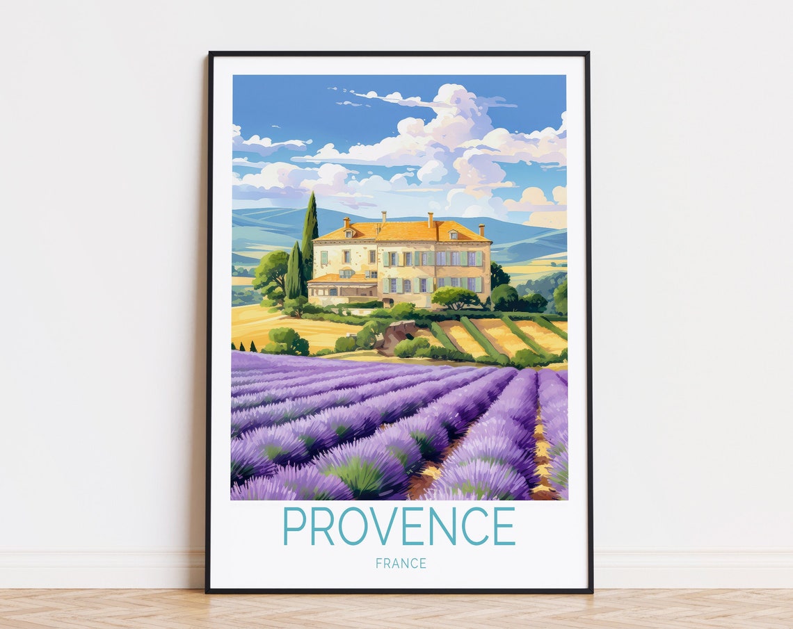 Provence Travel Poster Provence France Wall Art France Wall Decor Personalised Gifts Birthday Present Wedding Gifts