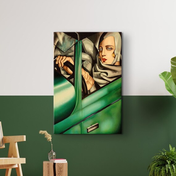 Tamara De Lempicka Self Portrait Green Bugatti Art Deco Poster