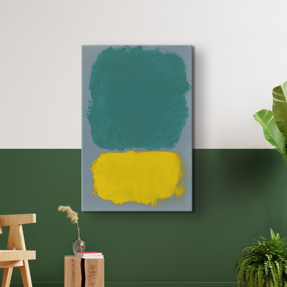 Mark Rothko Teal Green And Yellow Blocks Color Field Abstract Poster