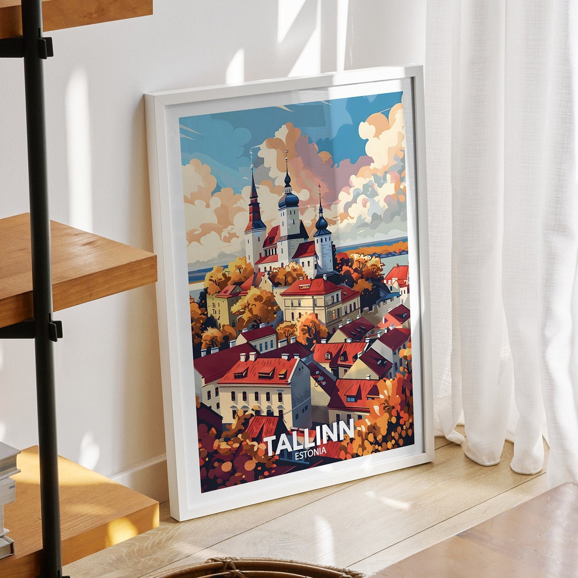 Tallinn Travel Print Estonia Tallinn Poster Estonia Poster Estonia Cityscape Wall Art Unique City Art Decor Tallinn Wall Art Poster