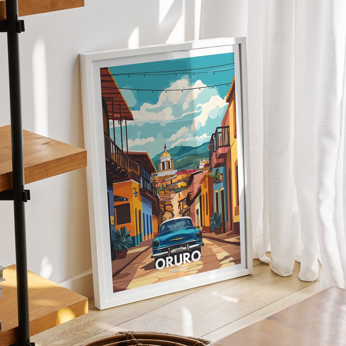 Oruro Travel Print Bolivia Oruro Travel Poster Bolivia Travel Poster Bolivia Cityscape Wall Art Unique City Art Decor