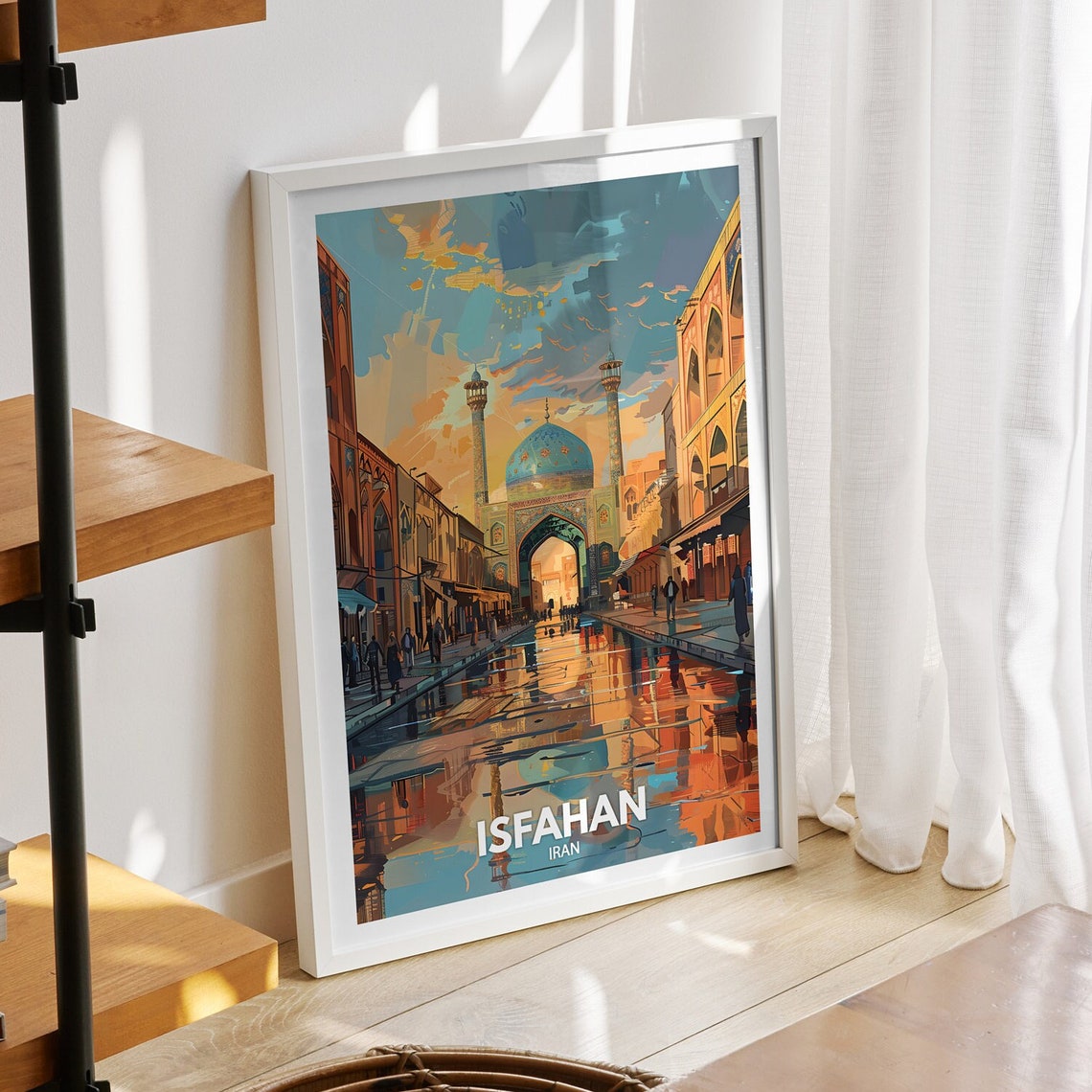 Isfahan Travel Print Iran Isfahan Travel Poster Iran Travel Poster Iran Cityscape Wall Art Unique City Decor
