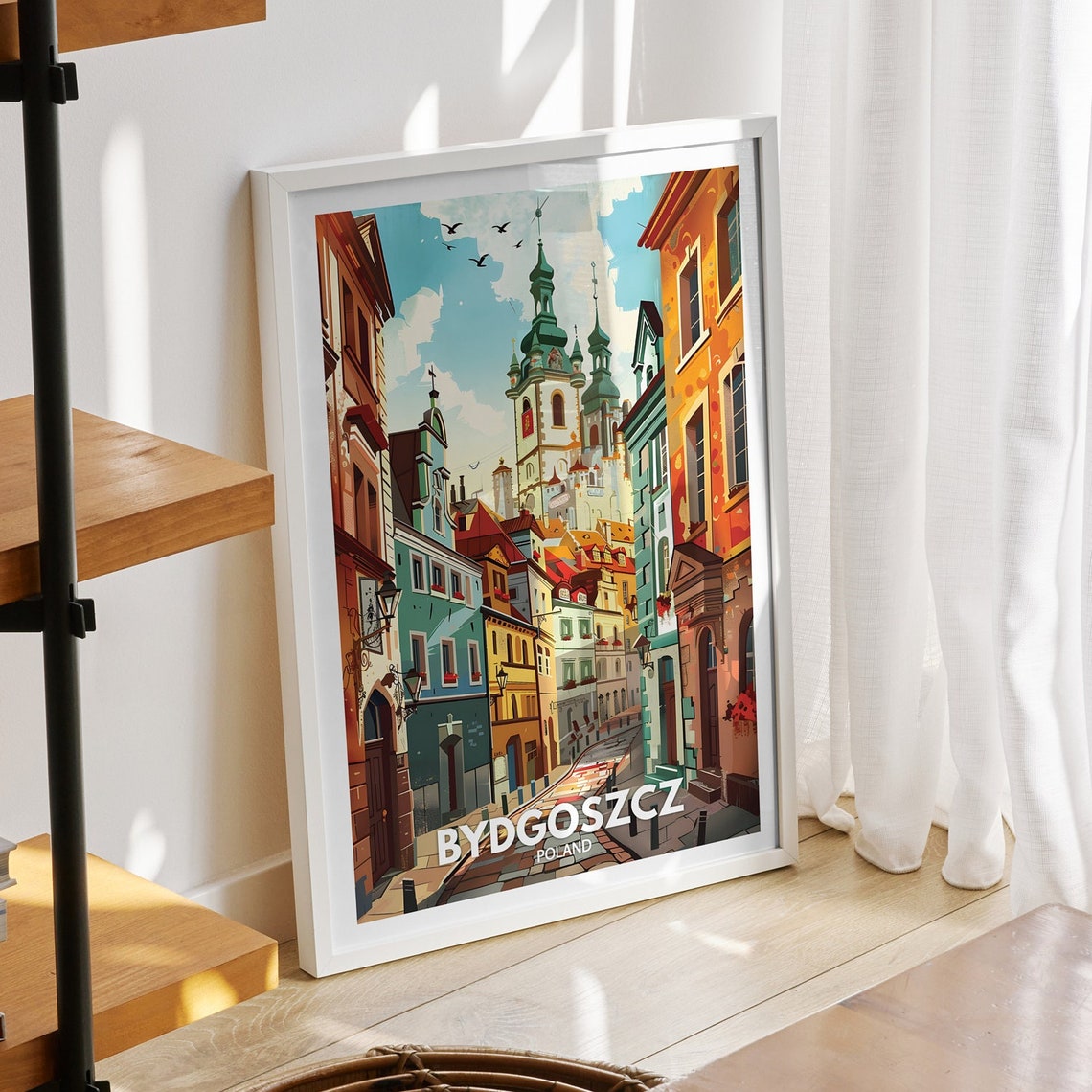 Bydgoszcz Print Poland Bydgoszcz Travel Poster Poland Travel Poster Poland Cityscape Wall Art Unique City Decor