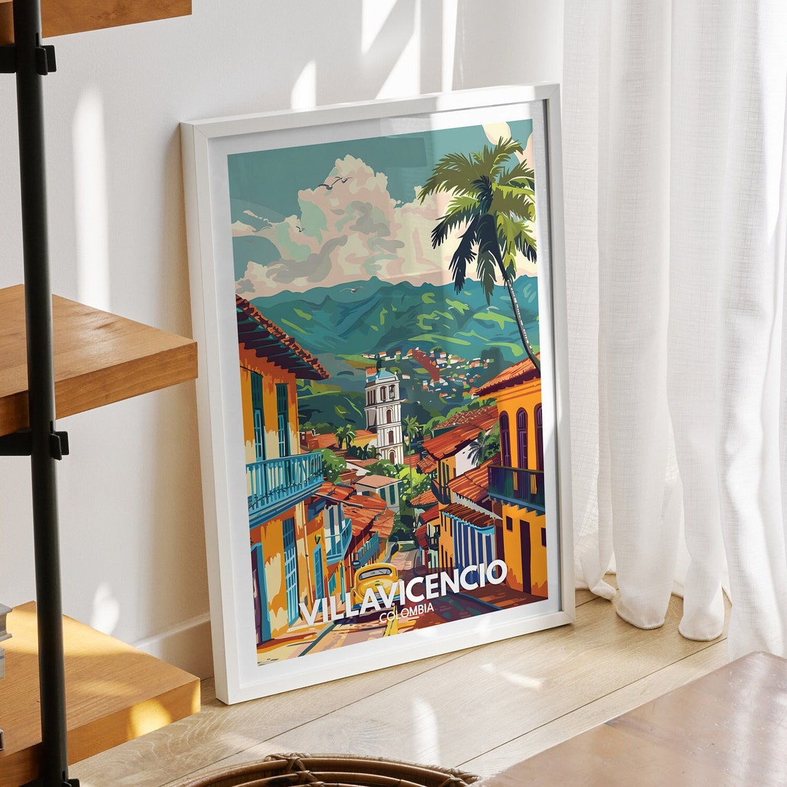 Villavicencio Travel Print Colombia Villavicencio Travel Poster Colombia Travel Poster Colombia Cityscape Wall Art Unique City Decor