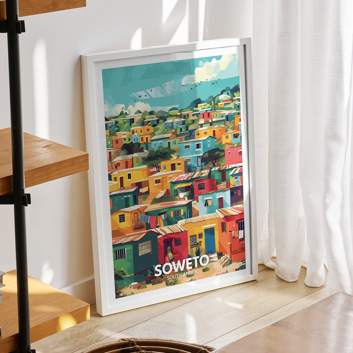 Soweto Print South Africa Soweto Travel Poster South Africa Travel Poster South Africa Cityscape Wall Art Unique City Decor
