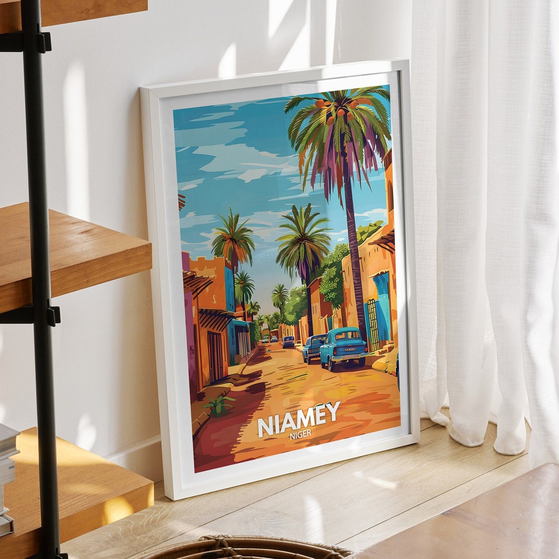 Niamey Art Print Niger Niamey Poster Niger Travel Poster Niger Cityscape Wall Art Unique City Decor Niamey Wall Art Poster