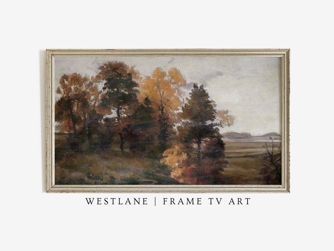Vintage Autumn Landscape Golden Trees Rustic Fall Countryside Poster - Image 3