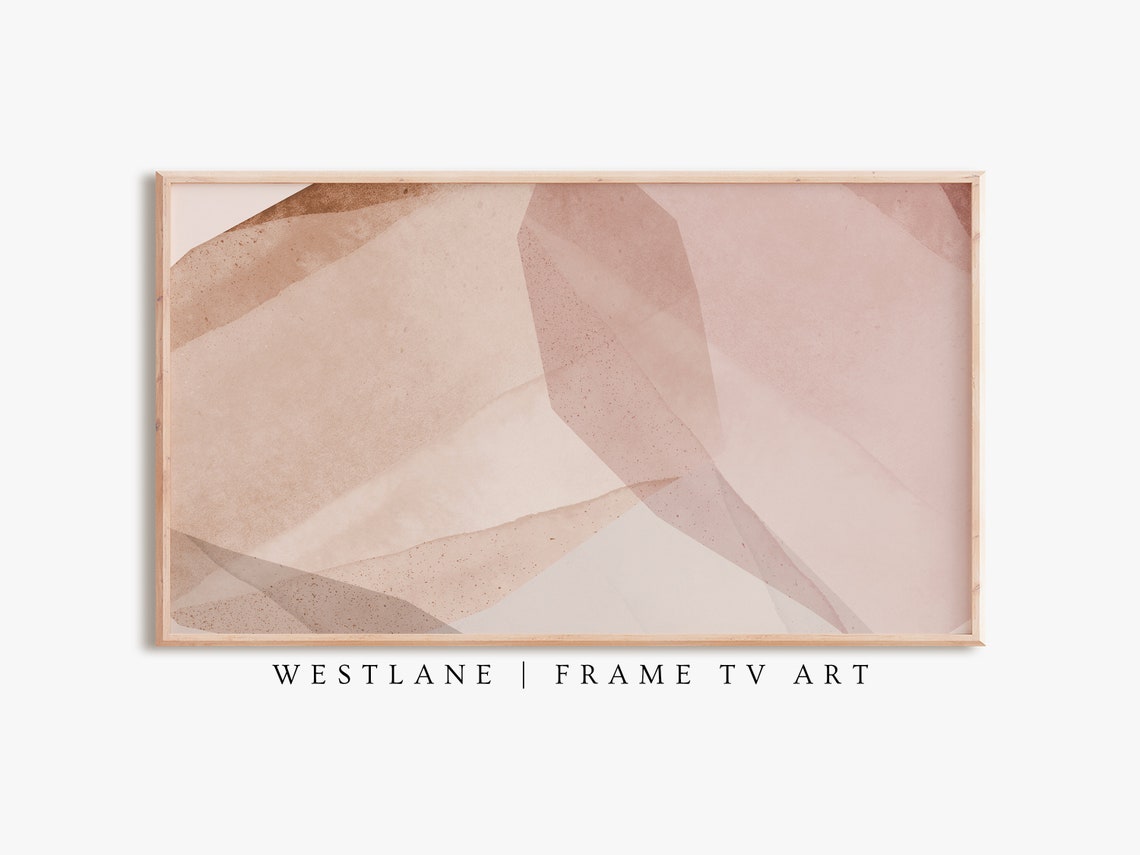 Blush Pink Abstract Watercolor Geometric Soft Neutral Shapes Poster
