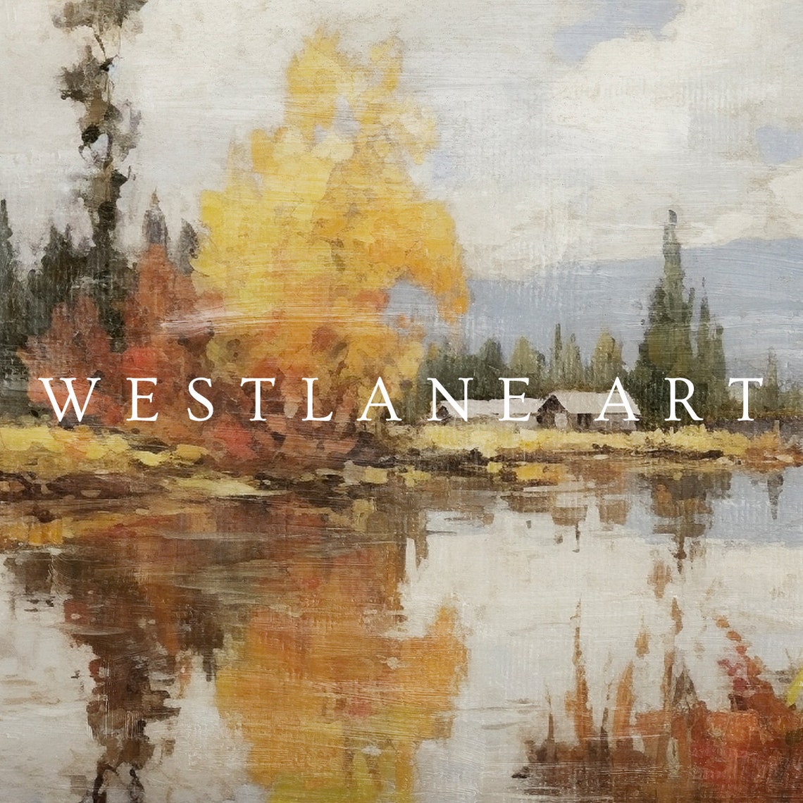 Fall Lake Landscape Tv Art Tv Frame Wall Art Instant Country Fall Decor Tva08 - Image 3