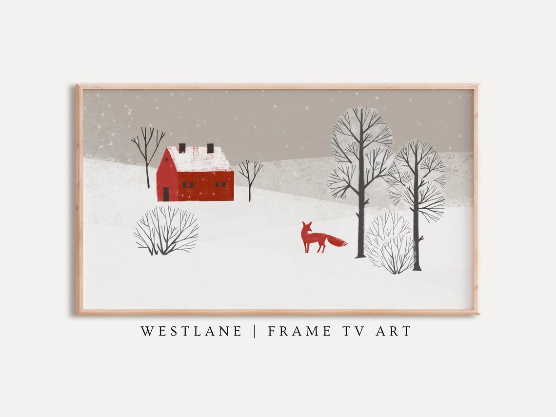 Winter Landscape Christmas Art Print