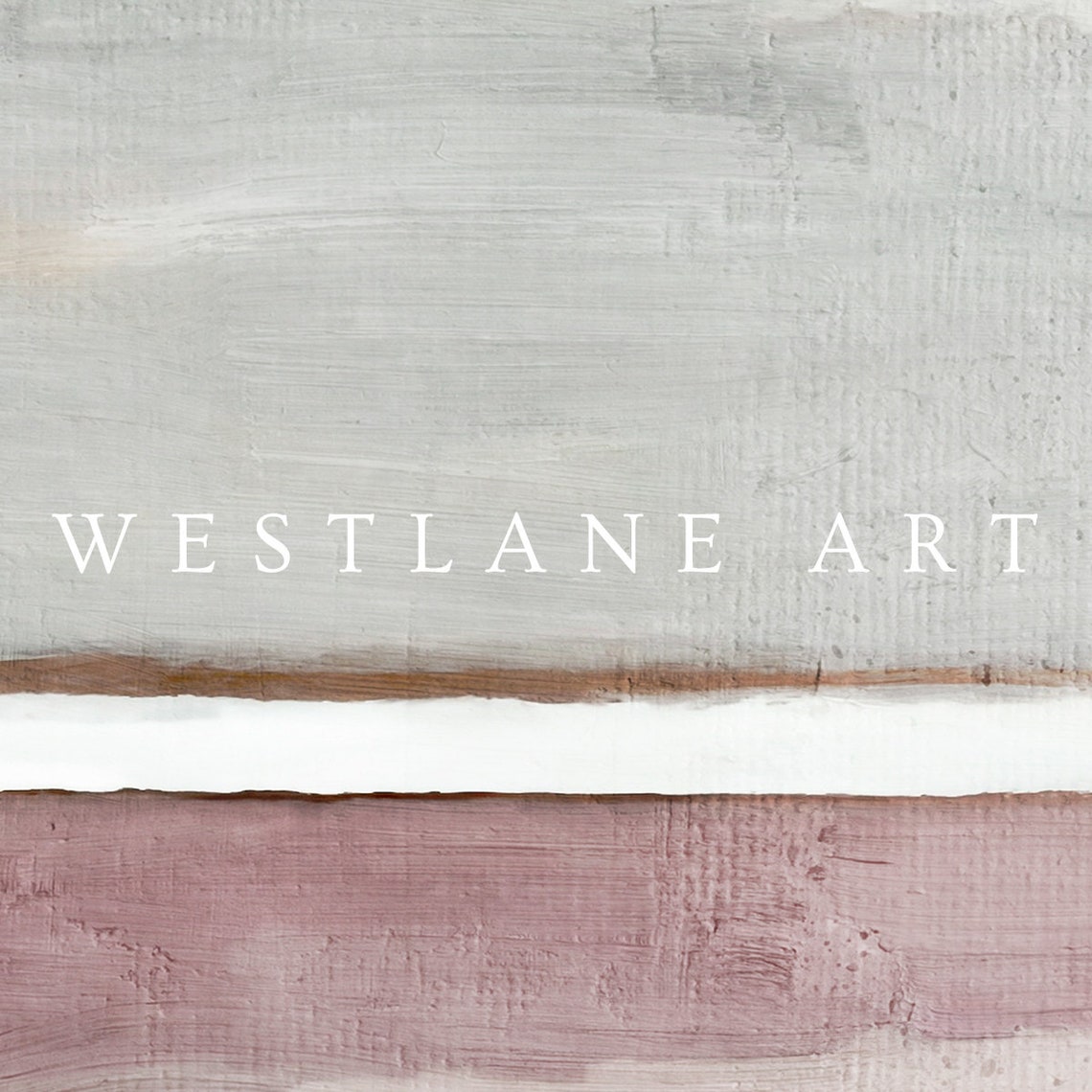 Pastel Abstract Seascape Painting Pink Grey Coastal Art Poster - Image 3
