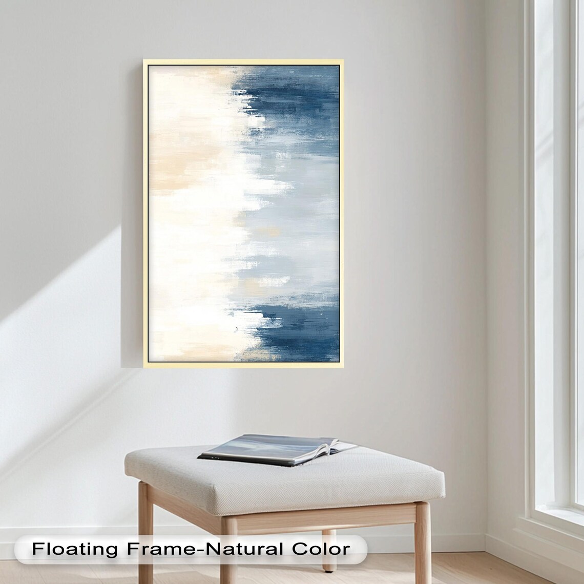 Abstract Wooden Wall Art, Minimalist Coastal Interiors - Image 2