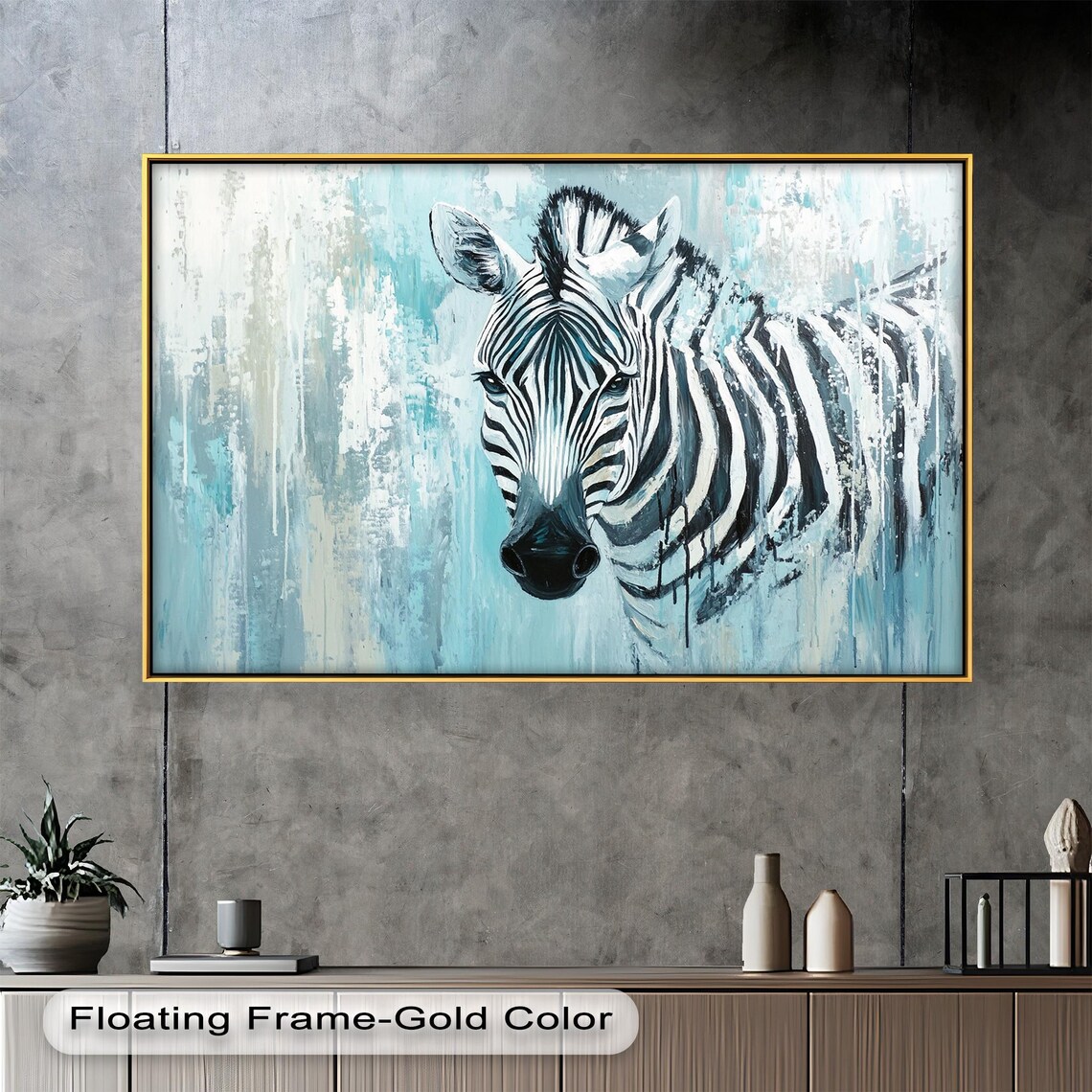 Modern Zebra Animal Print, Wildlife Art Decor - Image 4