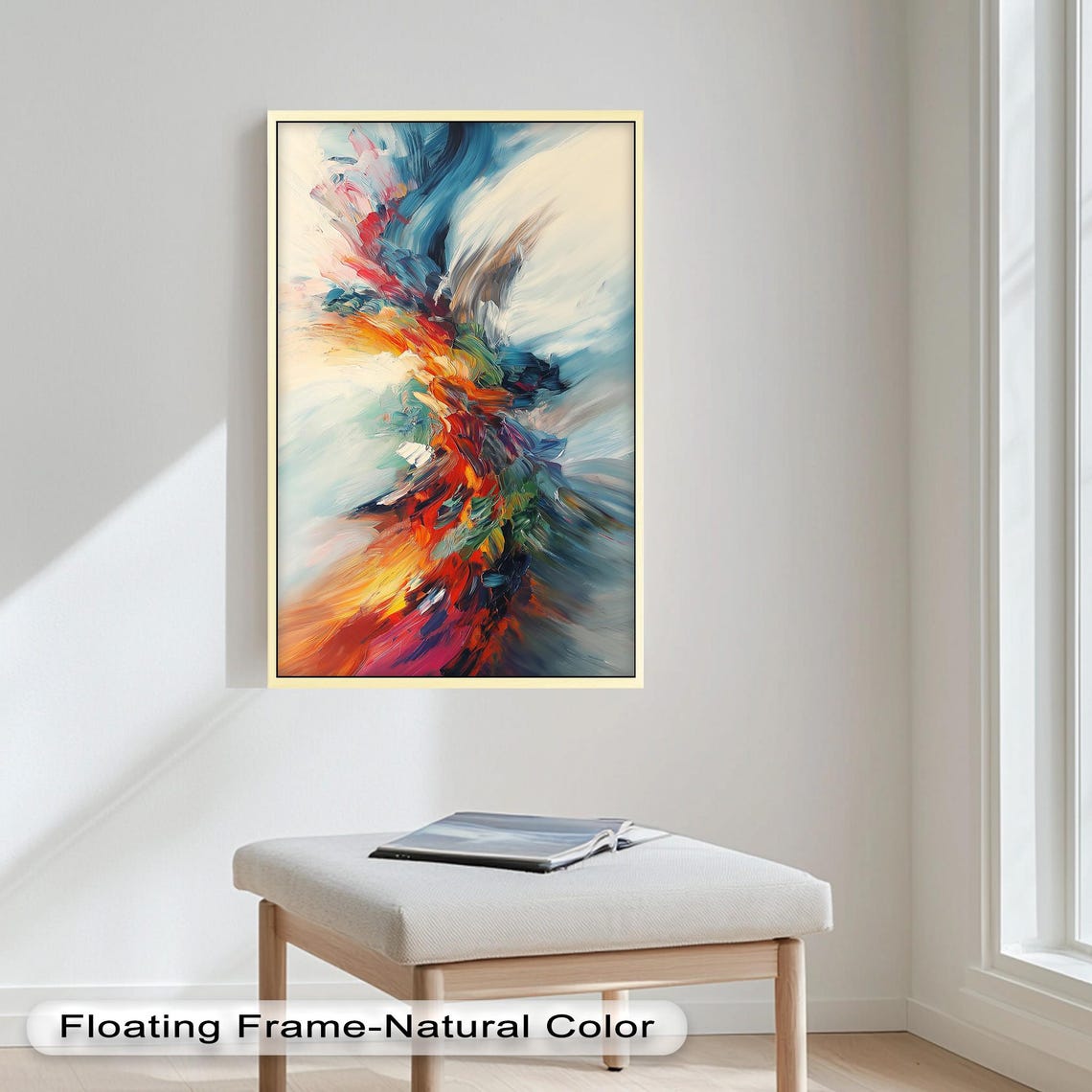 Vertical Abstract, Modern Expressionist Decor - Image 4