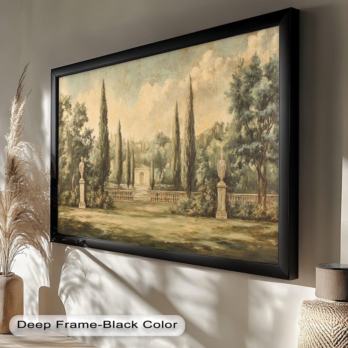 Tuscan Garden Art Print, Classic Landscape Decor - Image 2