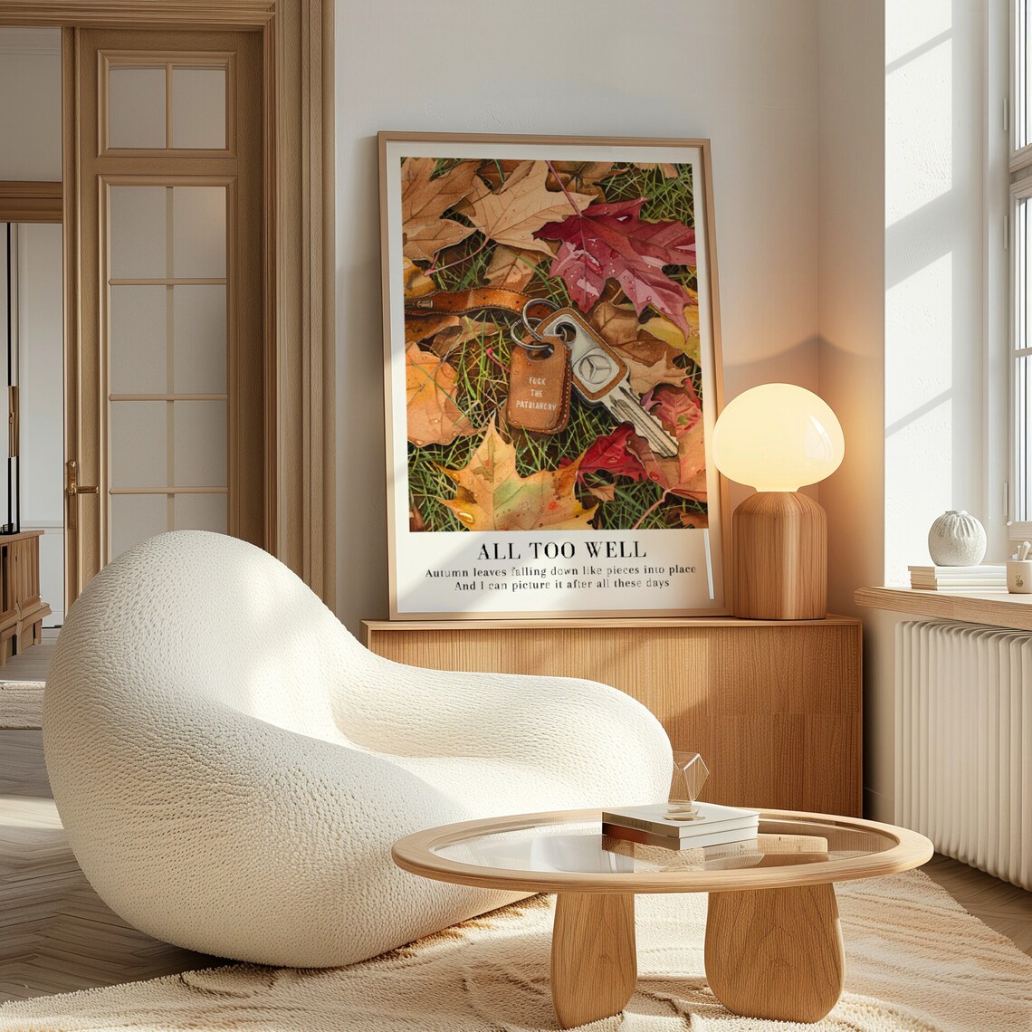 All Too Well Watercolor Print, Autumn Leaves Poster - Image 3