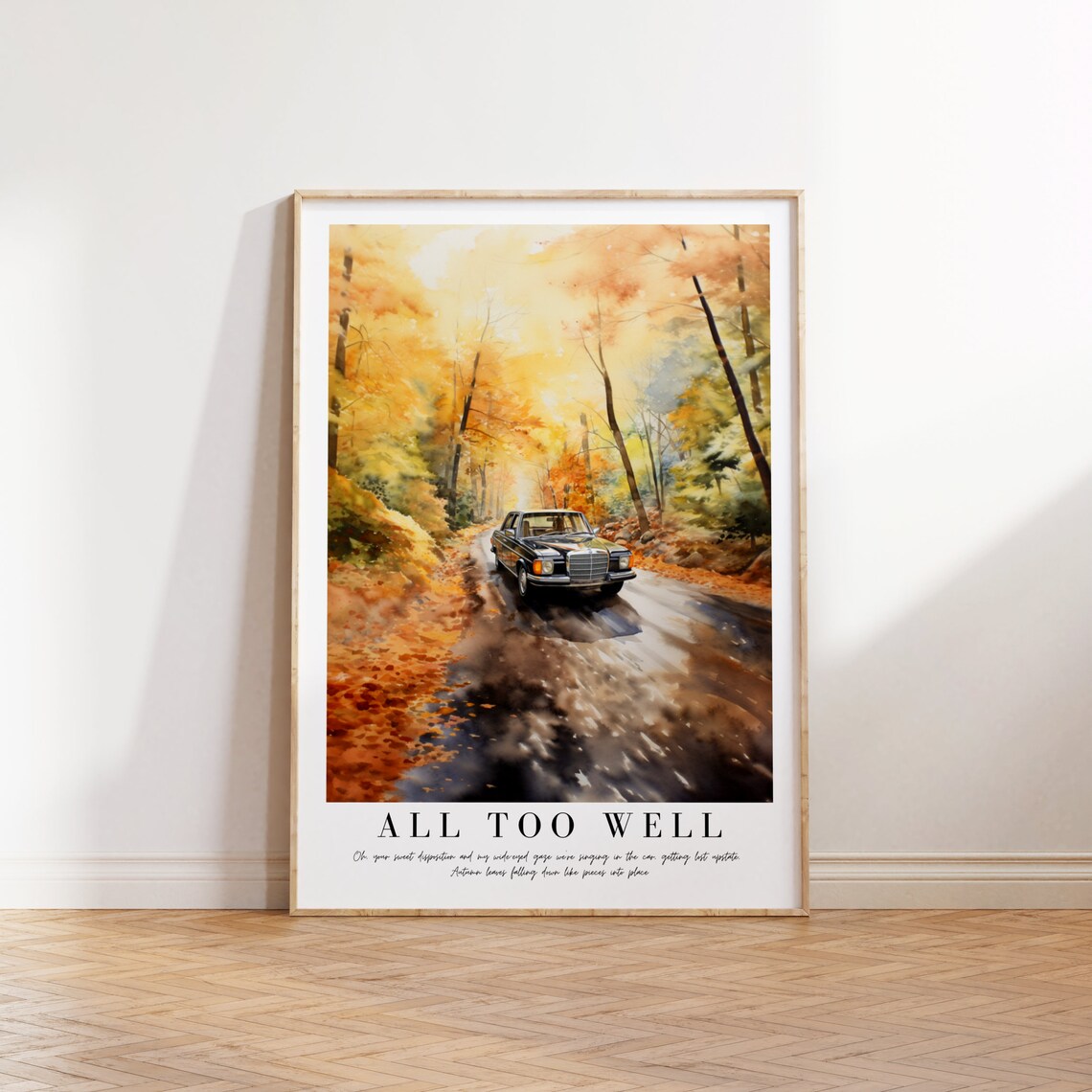 All Too Well Watercolor Illustration Print, Fall Album Art - Image 2