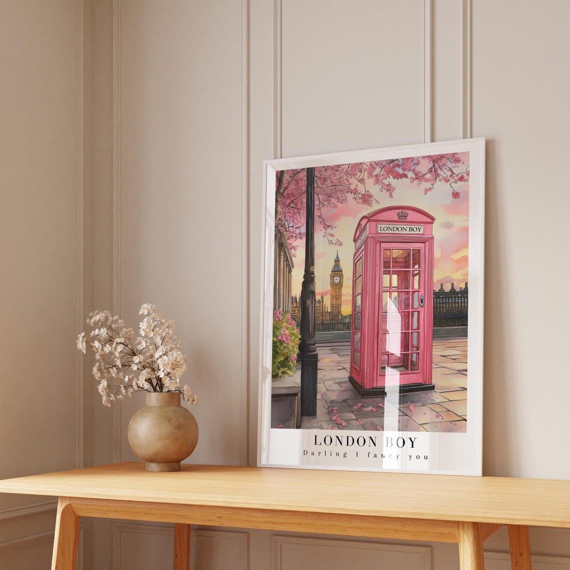 Taylor Swift London Boy Pink Phone Booth With Big Ben Poster - Image 3