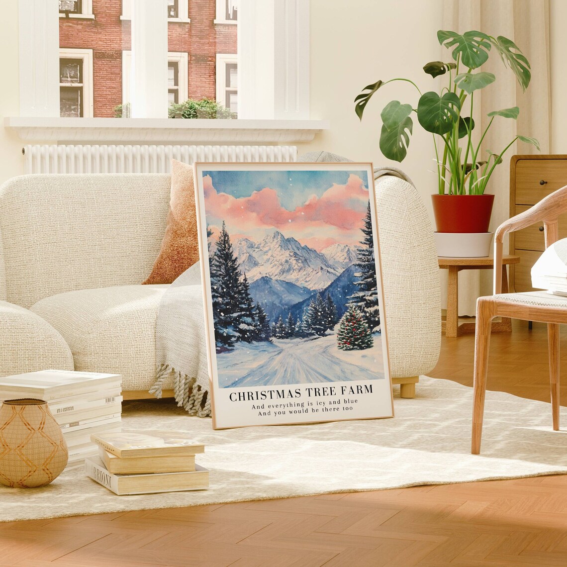 Christmas Tree Farm Poster, Watercolor Illustration - Image 2