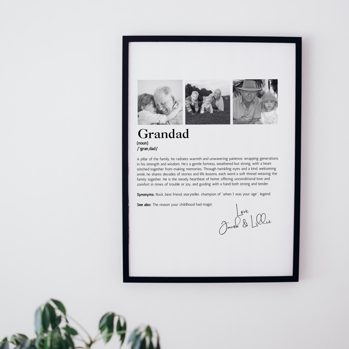 Father's Day Gifts for Grandad, Personalized Poster - Image 4