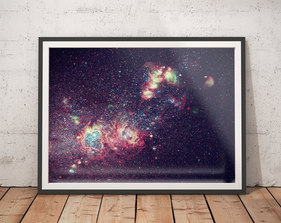 Hubble Known Universe Galaxy Poster, Astronomy Decor