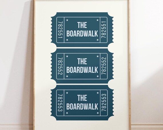 Beach House Print Boardwalk Poster Summer Wall Art Cute Beach Decor Carnival Print Coastal Wall Decor Beachy Print 1 Print