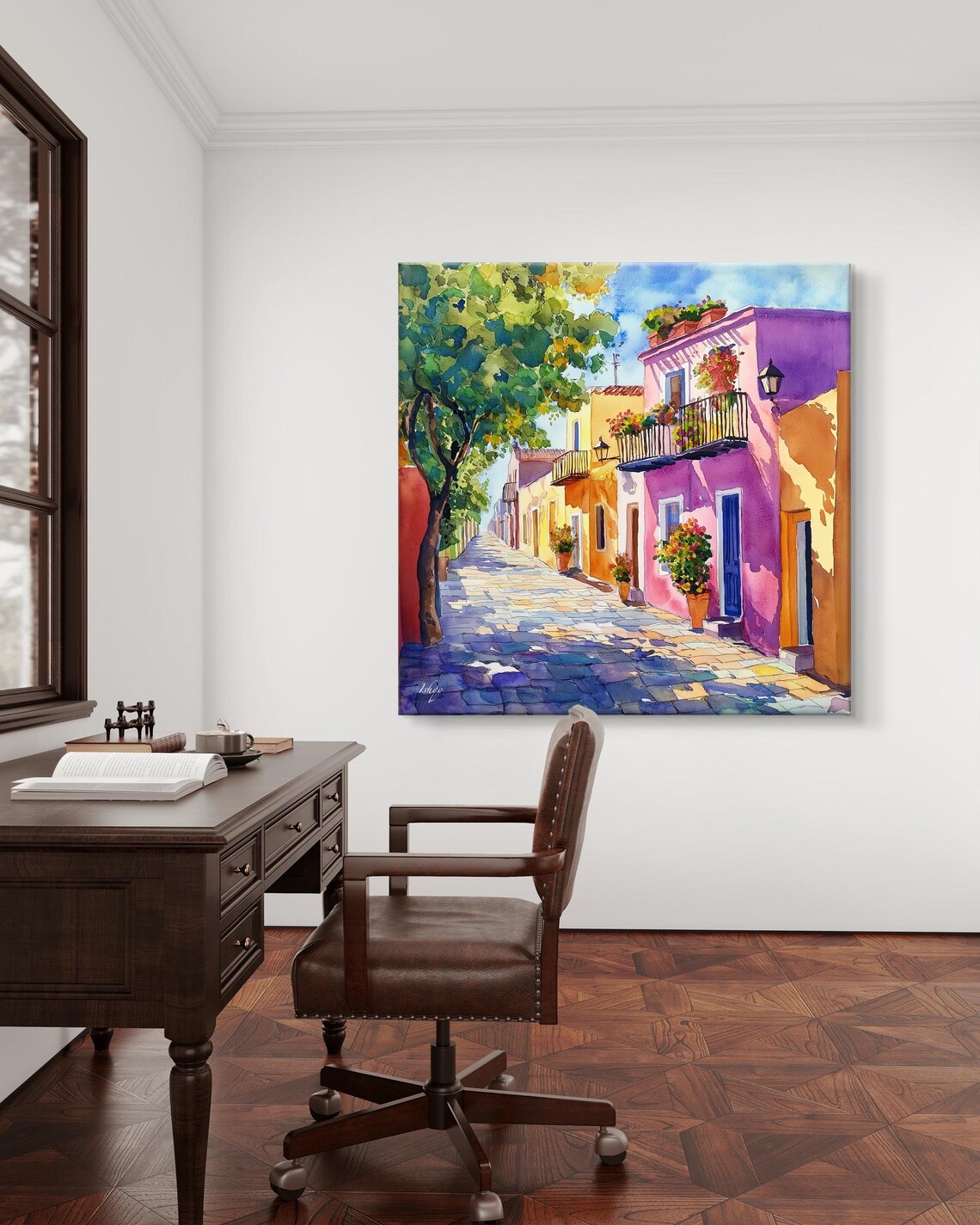 Colonia del Sacramento Colonial Street Watercolor Uruguay Poster - Image 5