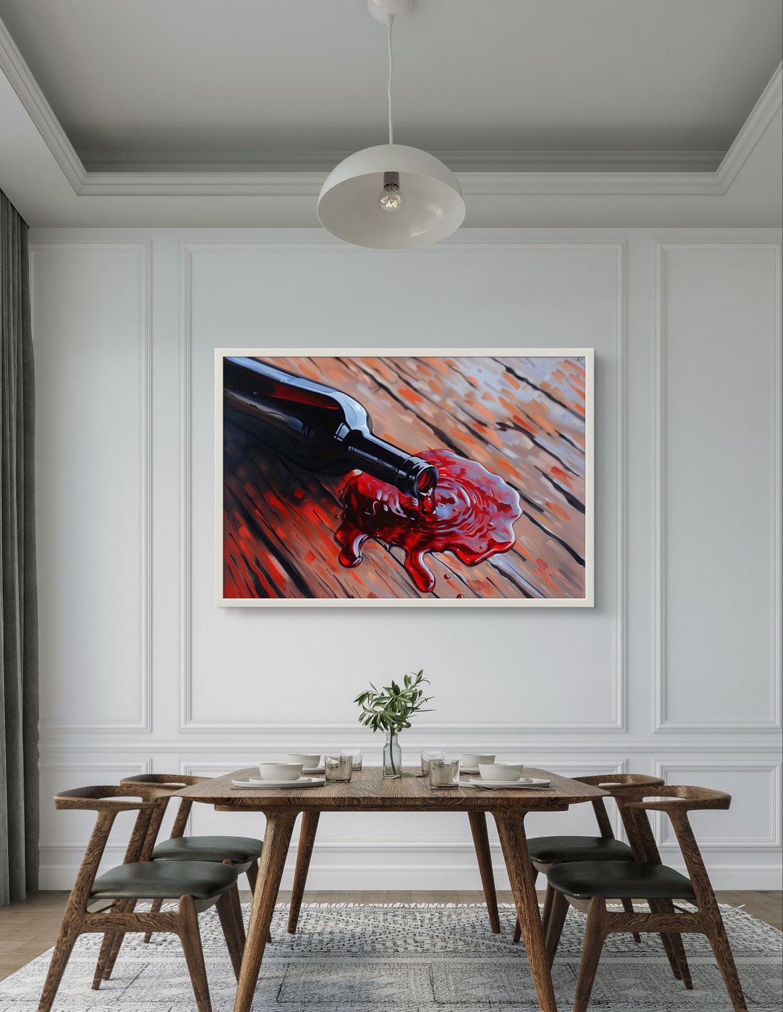 Red Wine Pouring Bottle Close Up Vivid Splash Kitchen Decor Art Poster - Image 3