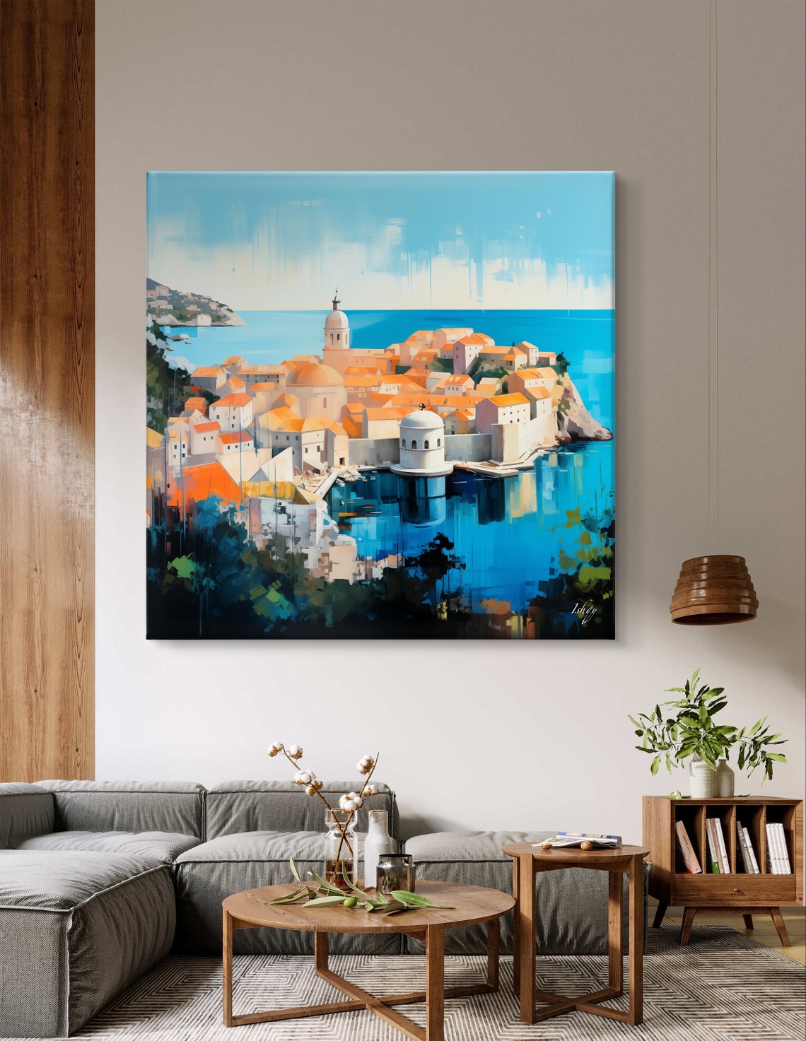 Dubrovnik Croatia Old Town Harbor and Orange Rooftops Coastal Poster - Image 5