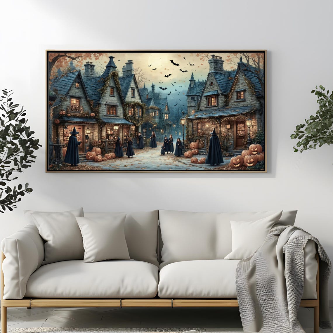 Samsung Frame Tv Art Cozy Autumn Halloween Pumpkin Fall Decor Warm Tone Neutral