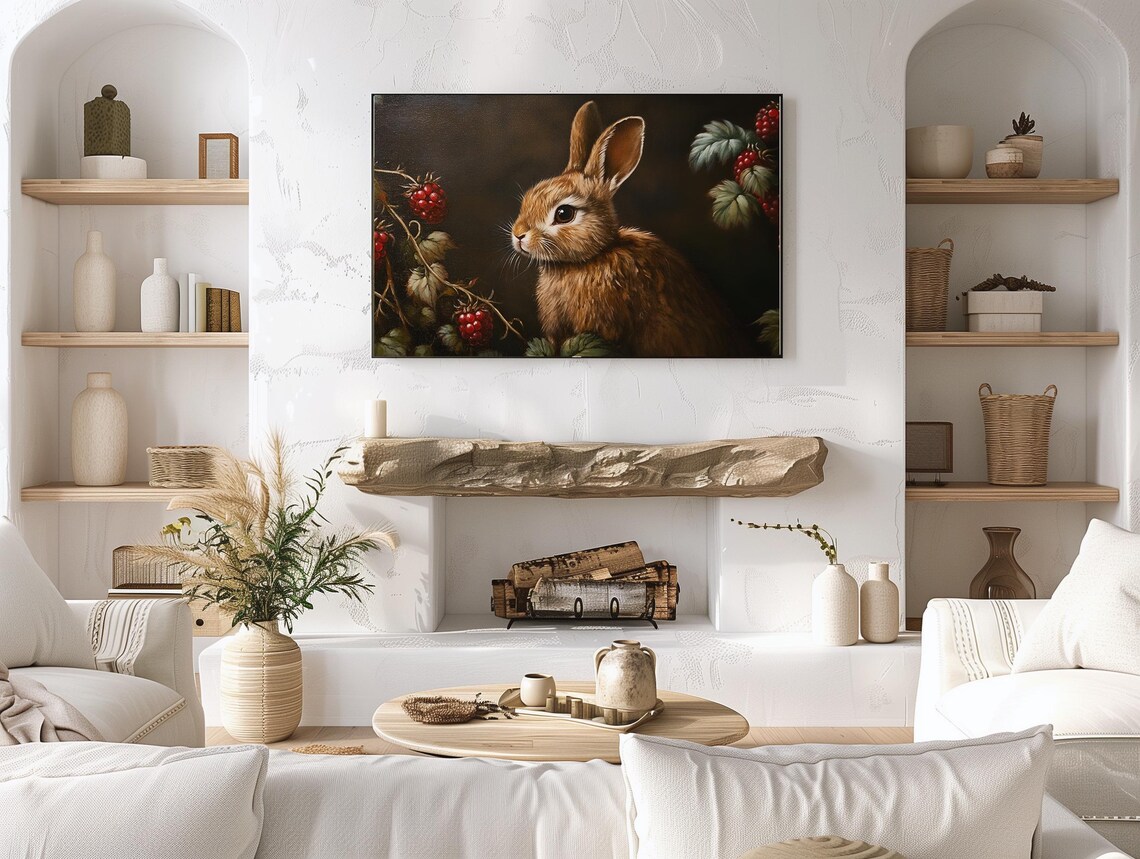 Vintage Easter Rabbit, Vintage Easter Art - Image 2