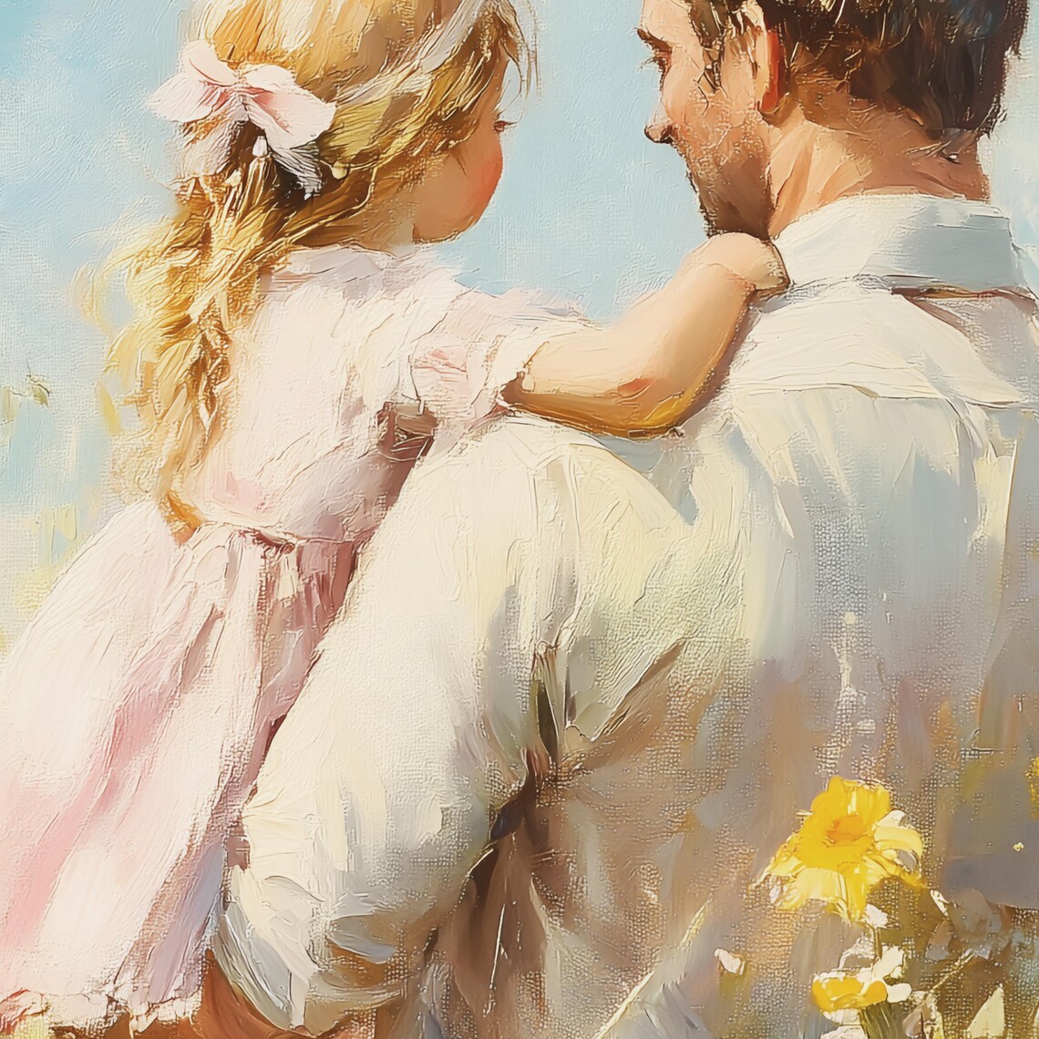 Fatherhood Print Father Daughter Art Gift For Dad Gift For Fathers Day Gift Daddys Girl Nursery Wall Art For Girl Bedroom Wall Art - Image 2