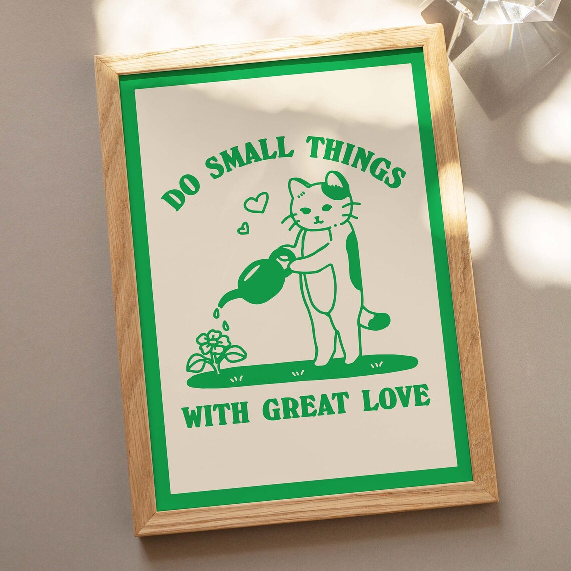 Retro Cat and Plant Quote Poster, Farmhouse Botanical Print - Image 2