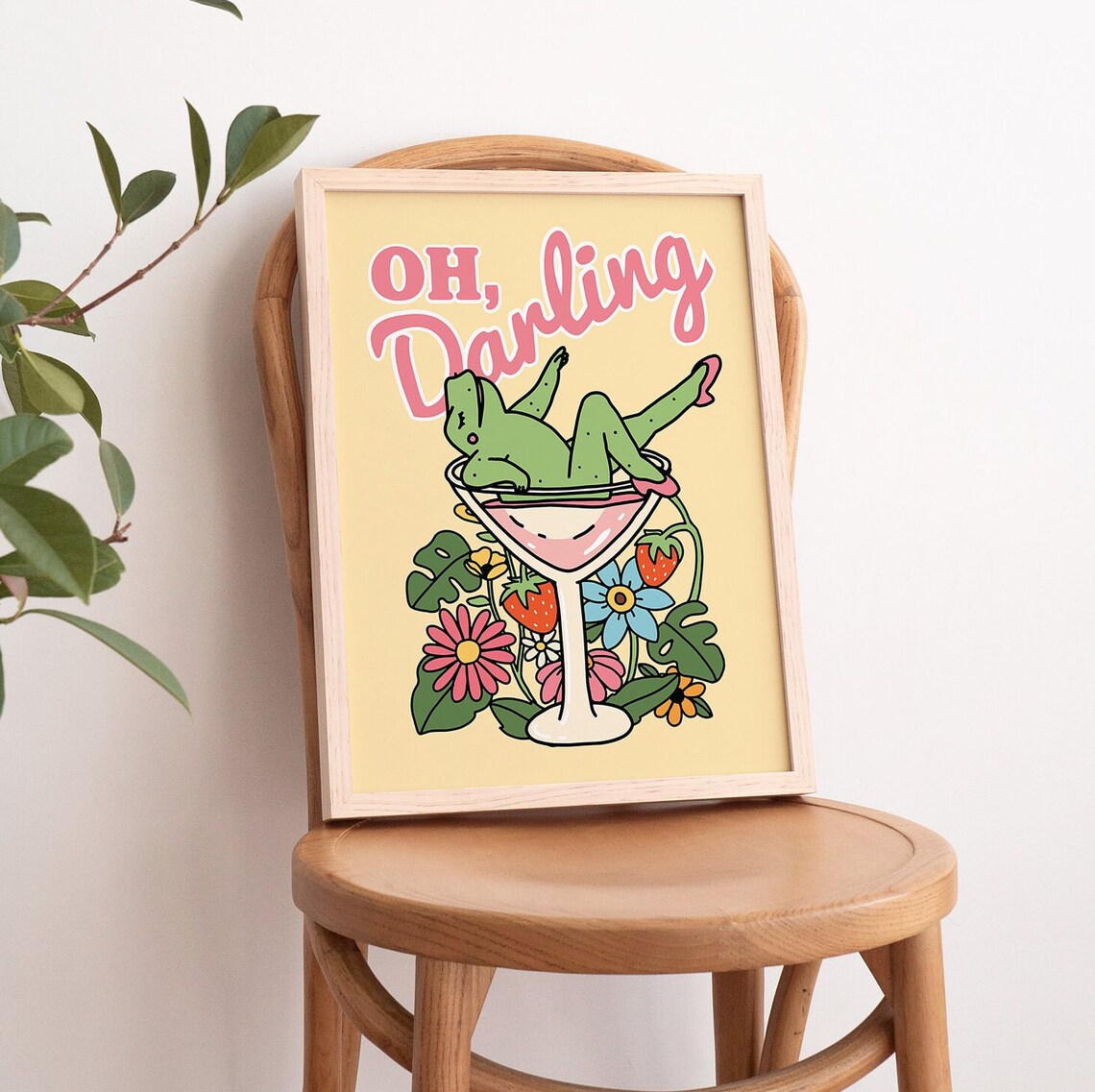 Retro Pinup Frog Quote, Vintage-Style Poster - Image 3