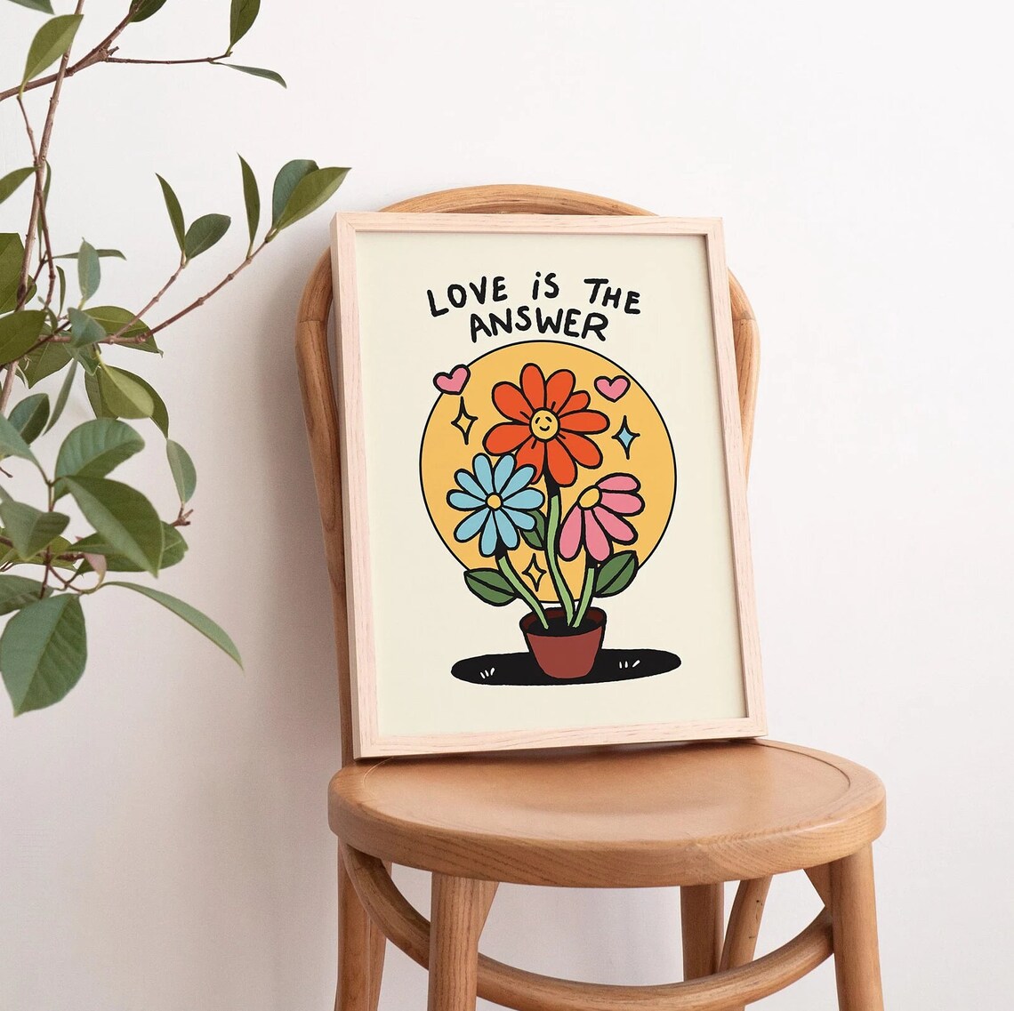Love Flowers Botanical Illustration Art Print - Image 4